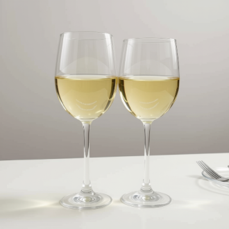 COPA CRISTAL x2 PINOT GRIGIO mod. GOLDEN 350ml BOHEMIA