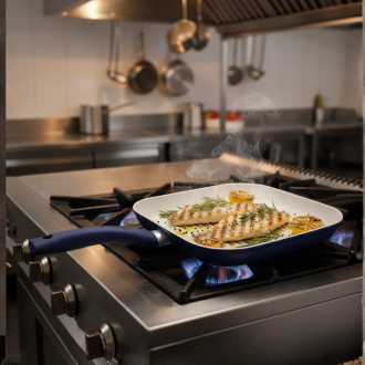 PLANCHA INDUCCI�N CON REV. CER�MICO 26x26cm PALERMO 