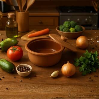 CACEROLA CERAMICA C/TAPA 20X9CM 