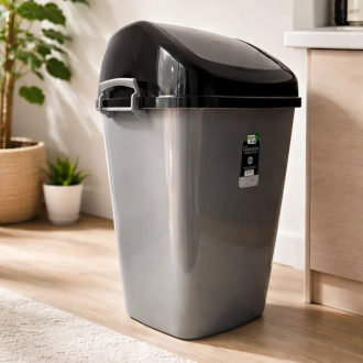 PAPELERA RECTANGULAR 35LT POLY-TIME 