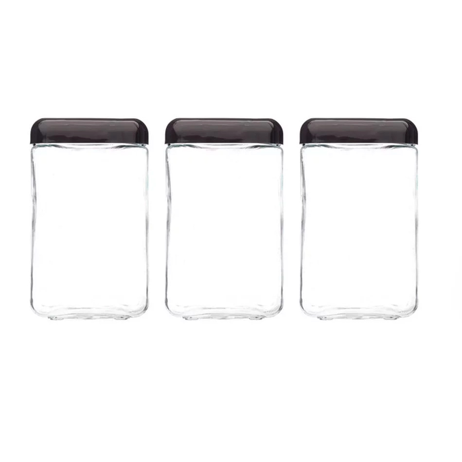 Set x3 FRASCOS de 1.3LT NEGRO mod. TENDENZA INVICTA