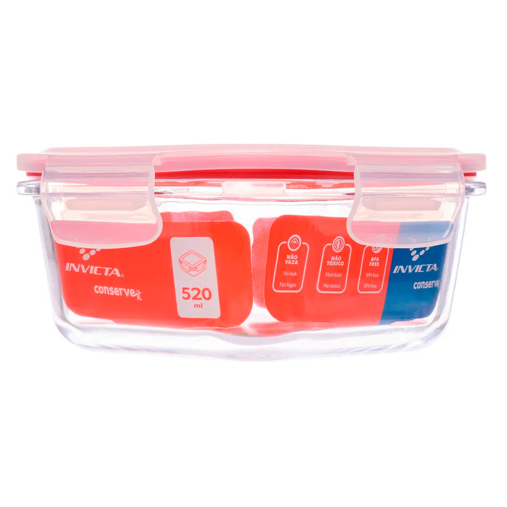CONTENEDOR HERMETICO 520ml 13x13x6 INVICTA