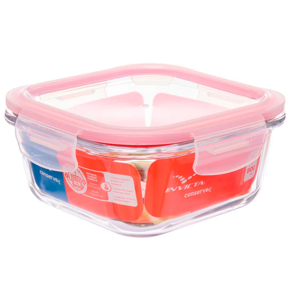 CONTENEDOR HERMETICO 800ml 16x16x7 | INVICTA