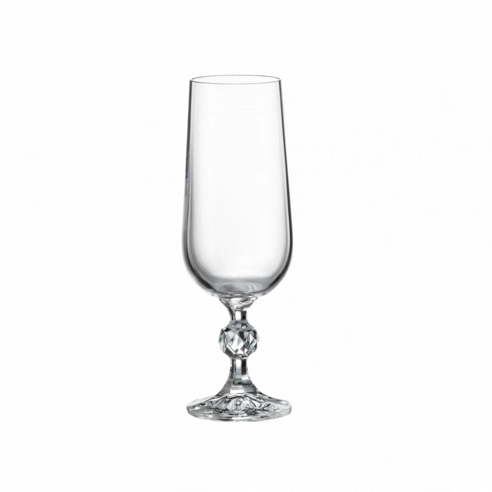 COPA CRISTAL FLAUTA CLAUDIA 180ml BOHEMIA