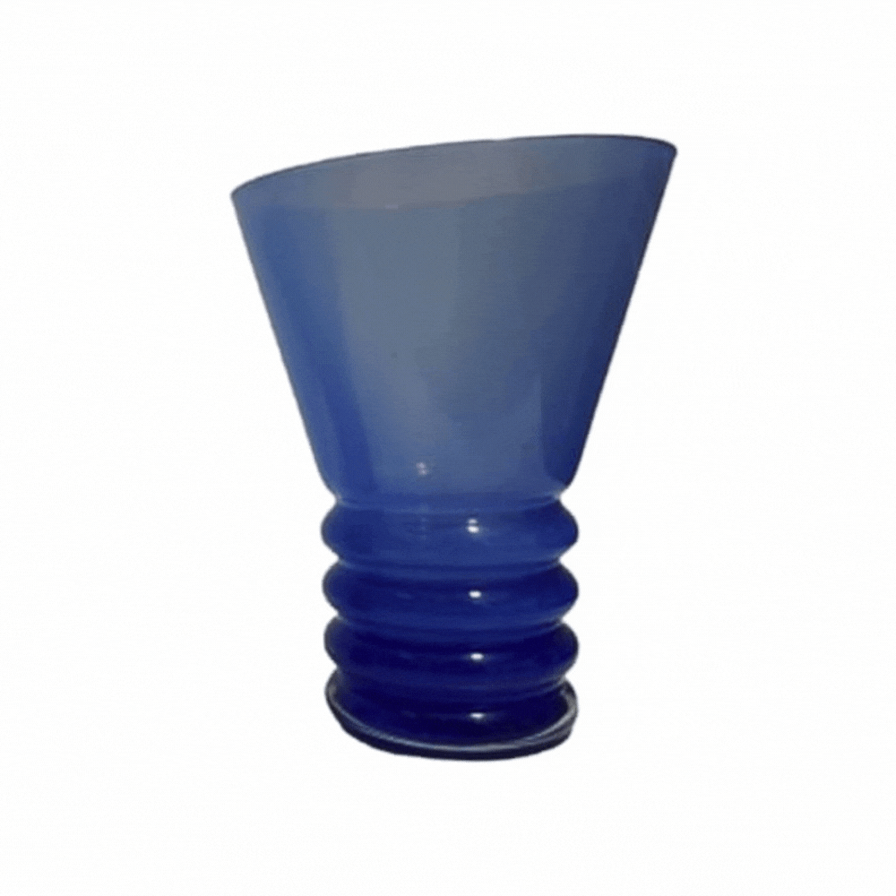 FLORERO COMO BLUE 25 CM CRISTAL BOHEMIA