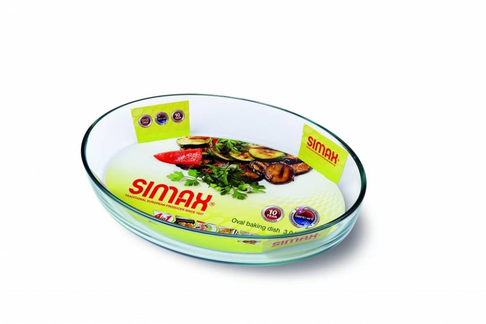FUENTE OVALADA CON SOPORTE SIMAX 30x21x6.2cm