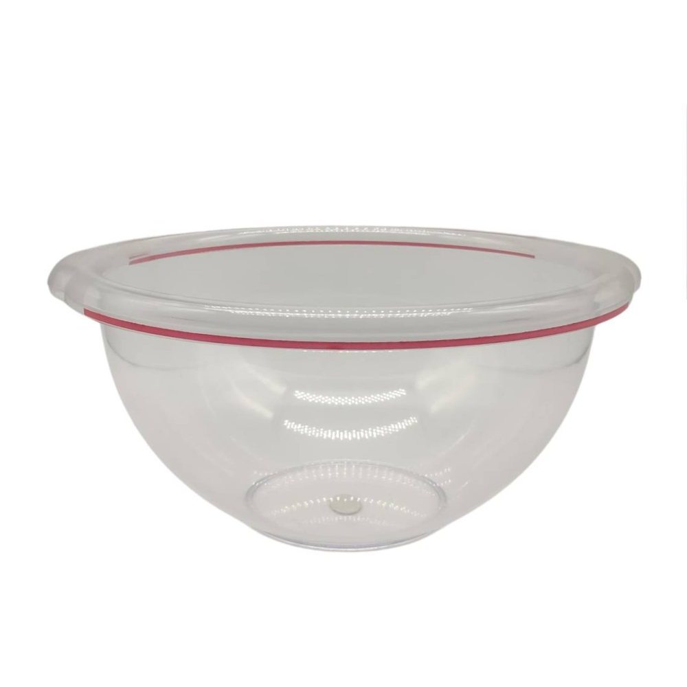 BOWL de ACRILICO C/BORDE ROJO DELTA 28cm
