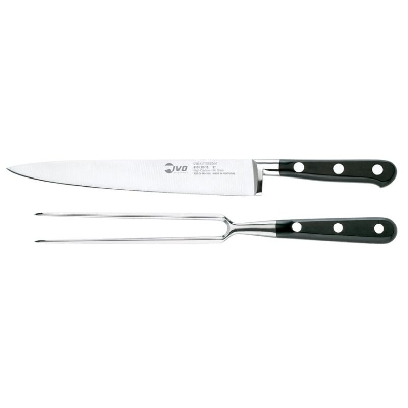 JUEGO para ASADO CUCHILLO + TENEDOR en caja IVO