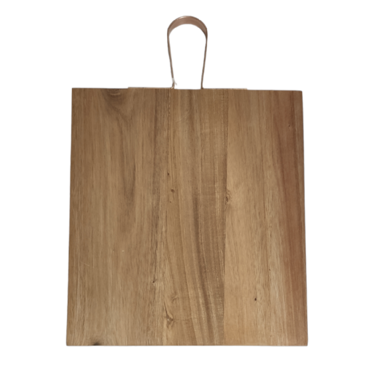TABLA de MADERA para PICAR con HERRAJE - 32x29x1.5