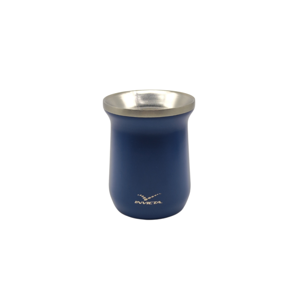MATE T�RMICO de ACERO INOX. AZUL 250ml INVICTA