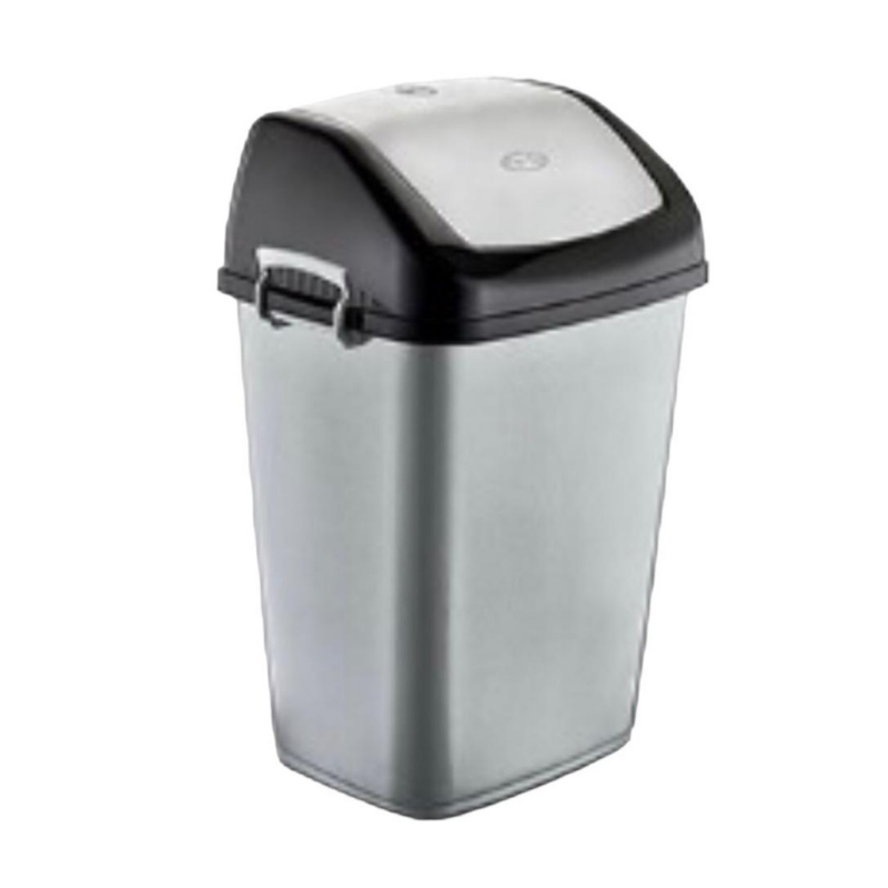 PAPELERA RECTANGULAR 50LT POLY-TIME