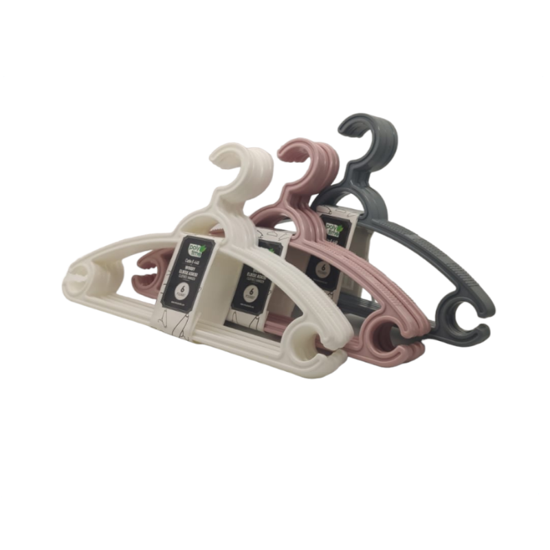 PERCHA BLANCA PARA ROPA - POLY-TIME 