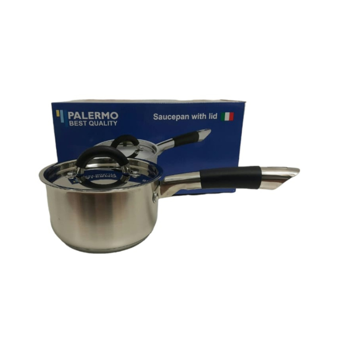 CACEROLA CON CABO ACERO INOXIDABLE 16 CMS.PALERMO