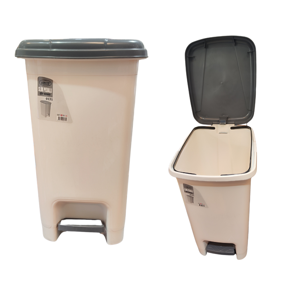 PAPELERA C/ PEDAL 15 LTS BLANCA