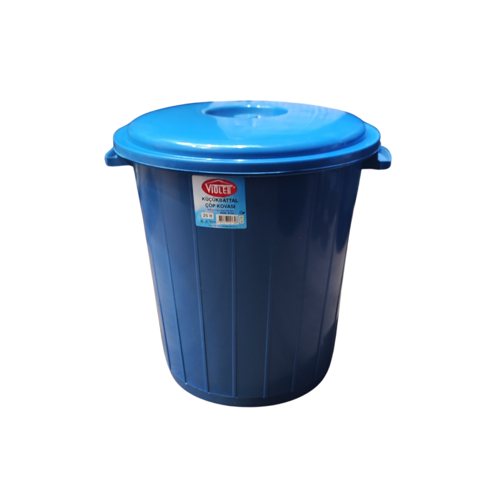 TACHO  BASURA C/TAPA 25 LTS AZUL