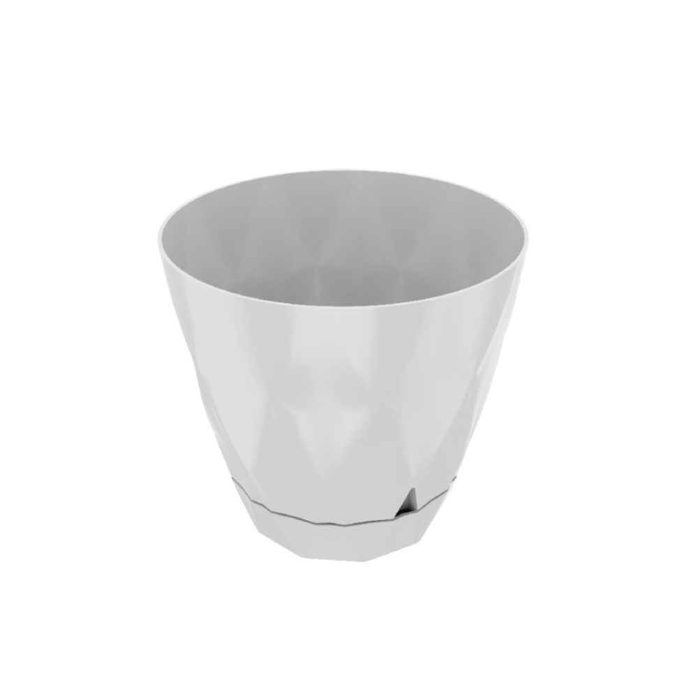 MACETA C/PLATO PRISMA 25.5 X 23 CM