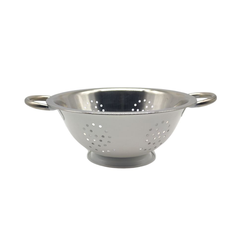 COLADOR PASTA C/PIE 24 CM BLANCO ACERO INOXIDABLE