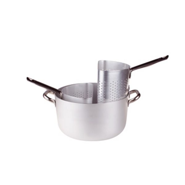 CACEROLA REFORZADA CON 2 COLADORES 34 CMS. (15 LT.) AGNELLI