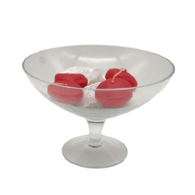 CENTRO CRISTAL C/PIE  mod. GOLDEN 21,5cm BOHEMIA