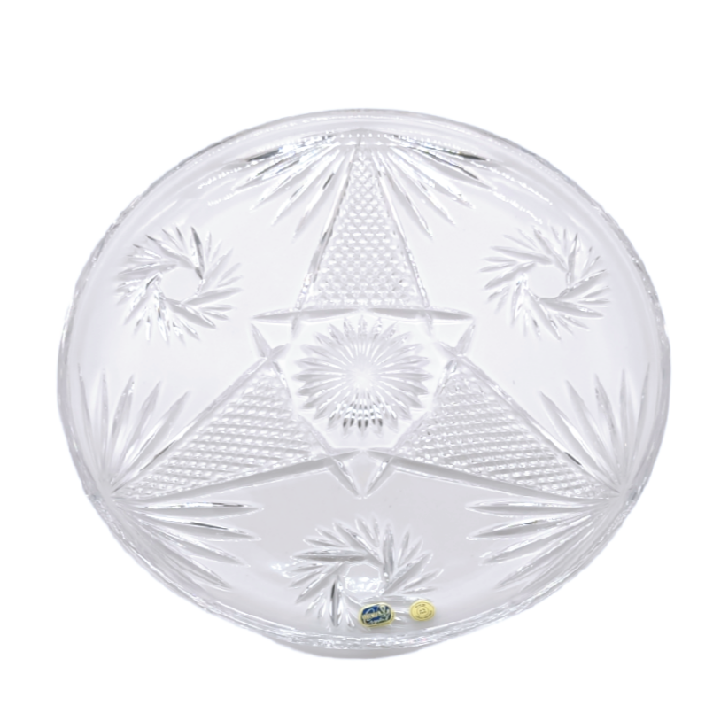 PLATO CRISTAL PLOMO TORTA 30cm METEOR BOHEMIA