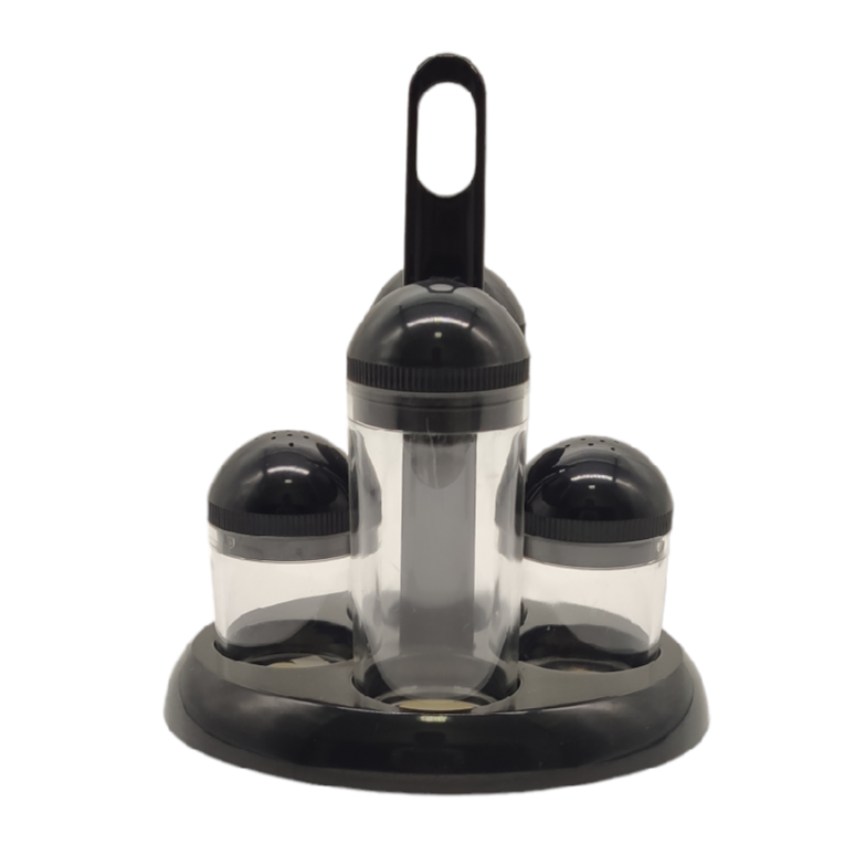 JUEGO VINAGRERA ACRILICO 5 PZAS DELTA NEGRO