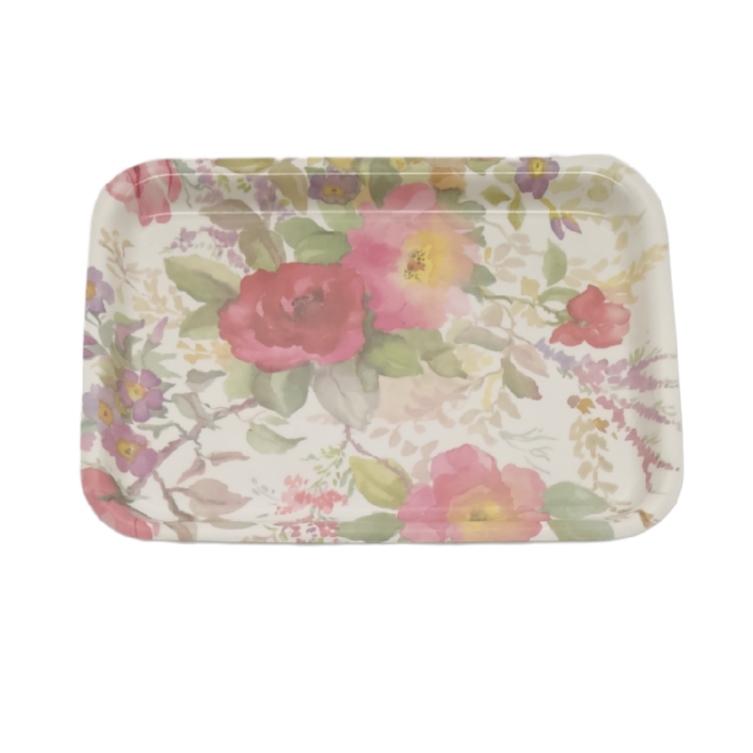 BANDEJA MELAMINA 31X23 ACUARELA ROSA | DELTA