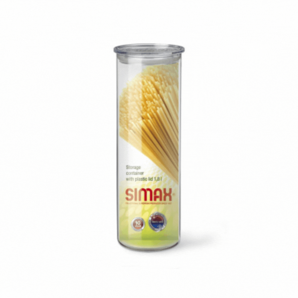 FRASCO de VIDRIO TEMPLADO con TAPA - SIMAX 1.4LT