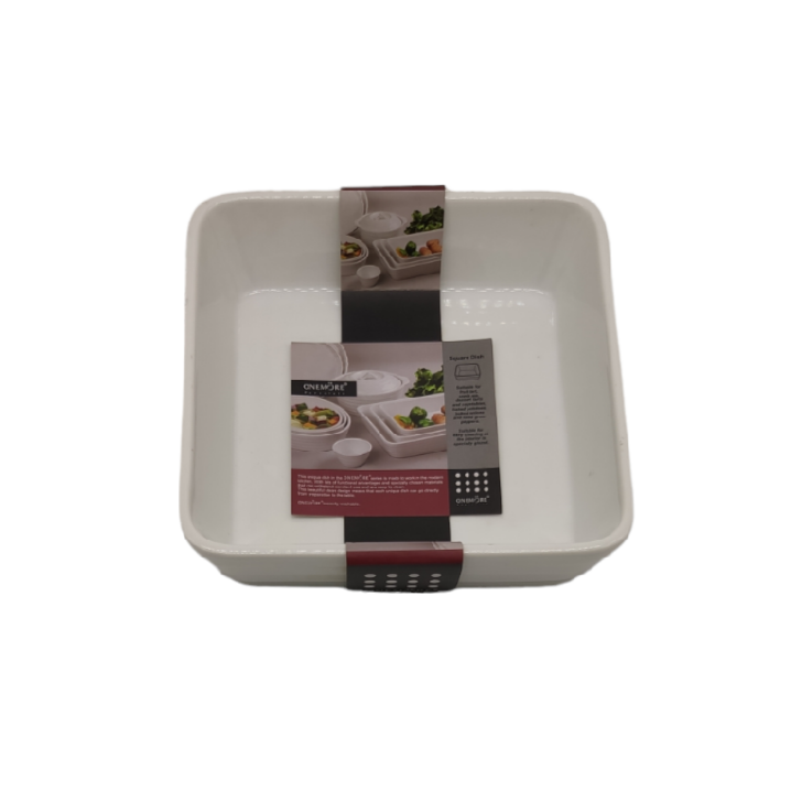 FUENTE de PORCELANA BLANCA CUAD. - 20x20cm | ONE MORE