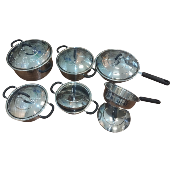 Set BATERIA de OLLAS REFORZADAS con TRIPLE FONDO PALERMO