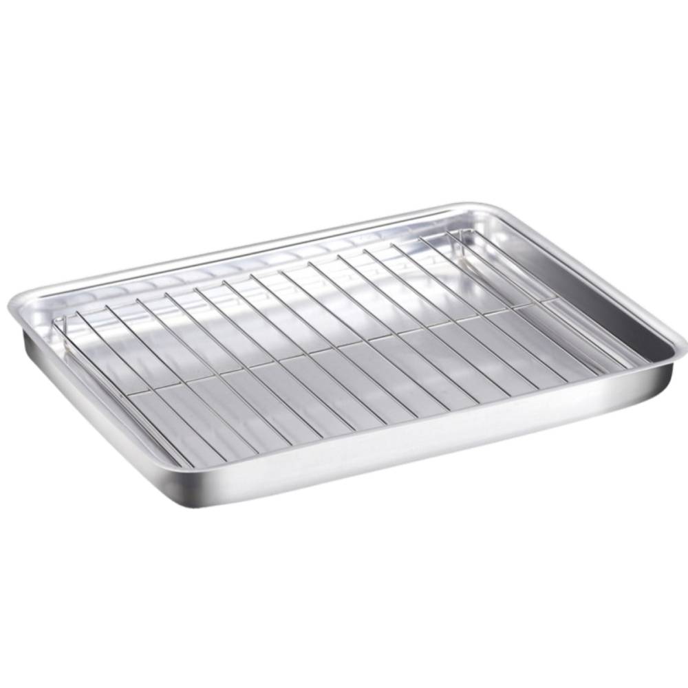 ASADERA con PARRILLA ALUMINIO 27 X 37cm OLIVEIRA