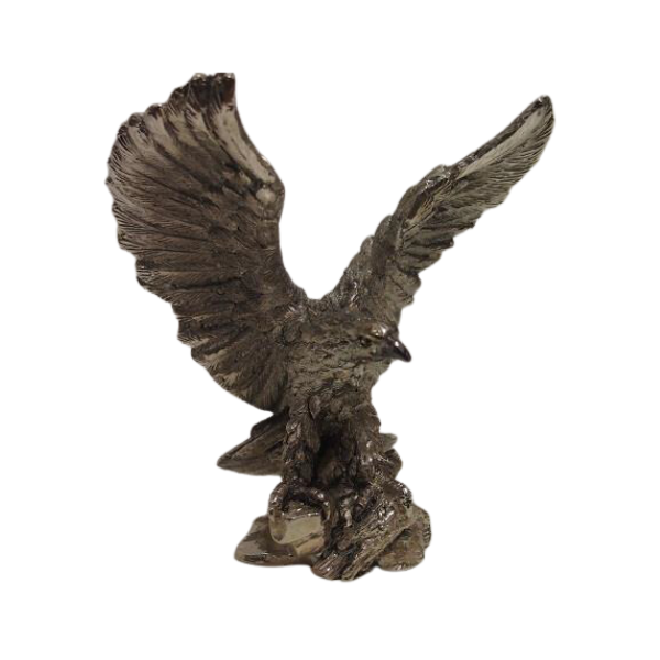 AGUILA CON ALAS ABIERTAS  - PLATINA � 20 CMS.