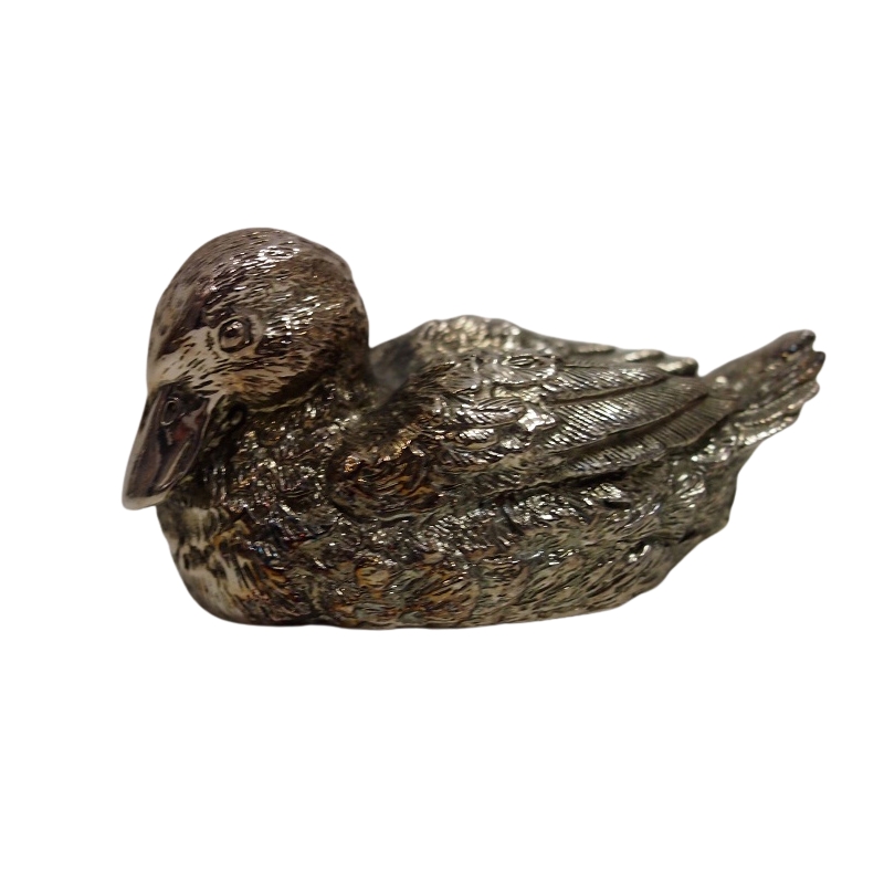 PATO NADANDO  - PLATINA � 8 CMS.