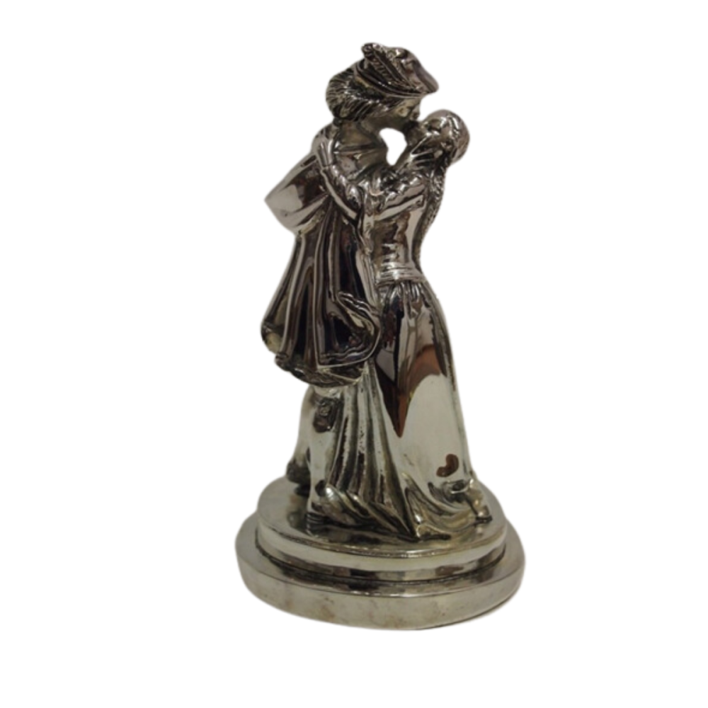 PAREJA BESANDOSE GRANDE  PLATINA 18 CMS.