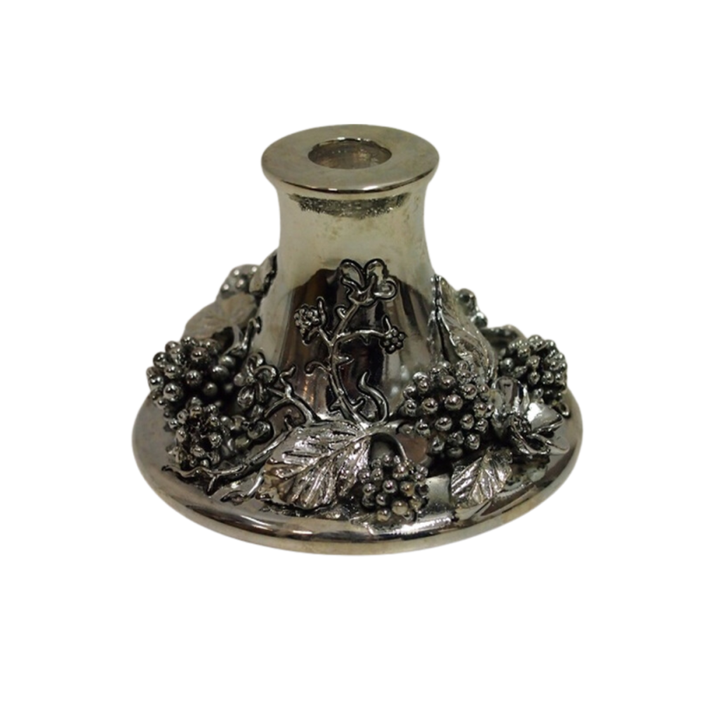 CANDELABRO CON BASE MORAS PLATINA 8 CMS.