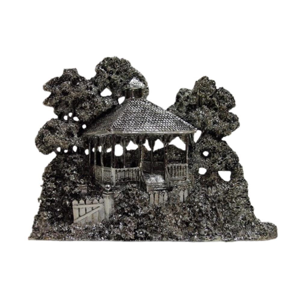 GLORIETA CUADRADA  - PLATINA � 25 x 20 CMS.