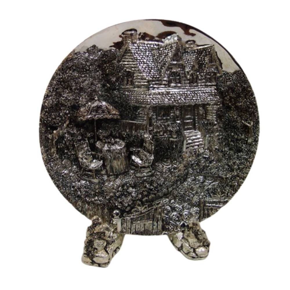 PAISAJE CON SOMBRILLA  - PLATINA � 20 CMS.