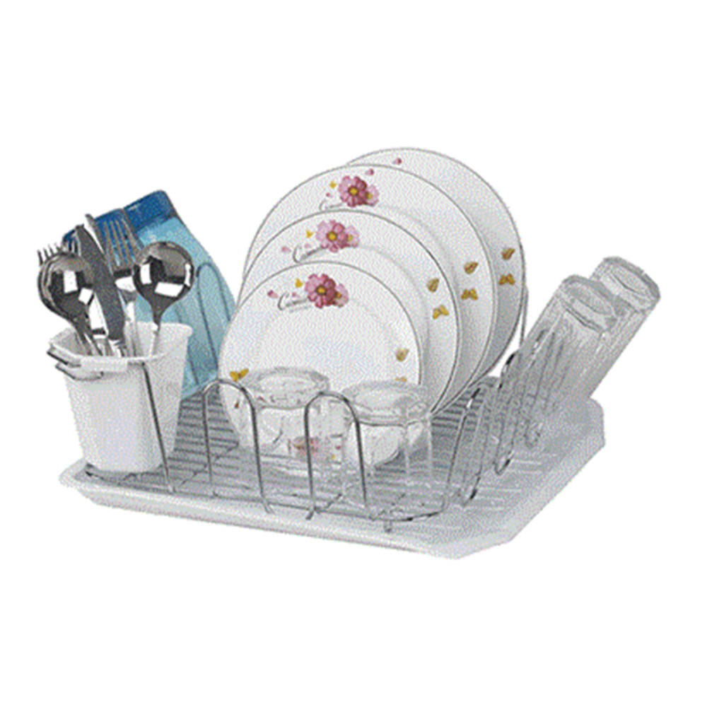 ESCURRIDOR CON BANDEJA Y ESC CUBIERTOS  - CROMADO