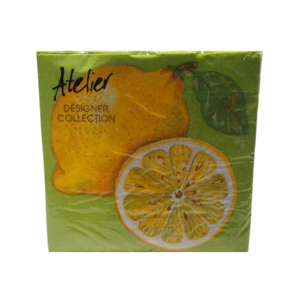 SERVILLETAS VERDE LIMON  - 17 x 17 CMS. � 20 UNIDADES