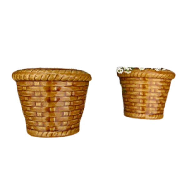 MACETA X2 CANASTA BEIGE BRILLANT - DE PARED