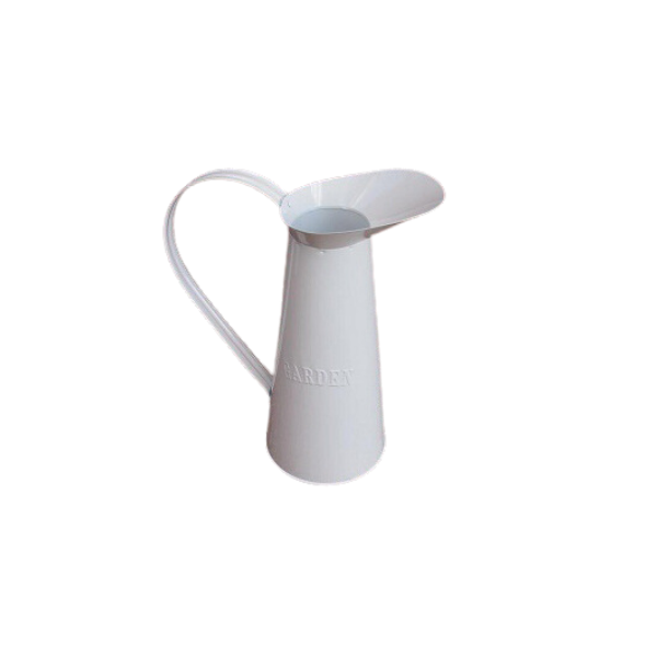 JARRA ZINC BLANCA - ALTURA: 30CMS.